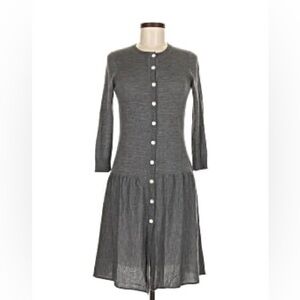 Vera Wang Lavender Label
Button up Sweater Dress in Heather Gray